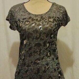 Grey Leopard print Tee